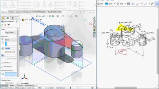 Making a keyway and Hole Tangent to Curved Wall in Solidworks [upl. by Emery21]