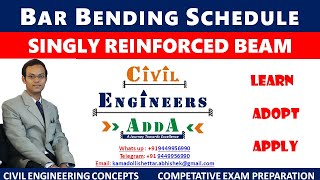 Bar Bending Schedule for Singly Reinforced Beam [upl. by Jeffries457]