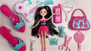 Satisfying and Relaxing with Unboxing Barbie Beauty Makeup Playset  ASMR  Toys Review [upl. by Meara910]