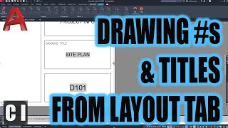 Easy AutoCAD Script To Auto Number amp Name Drawings Use Layout fields to Save Time [upl. by Karwan424]