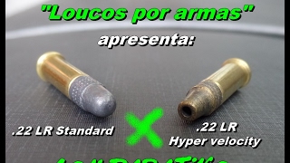 MUNIÇÃO 22LR STANDARD X MUNIÇÃO 22LR HYPER VELOCITY TESTE COMPARATIVO [upl. by Atiekahs]