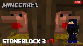 Crafting 101010 Chickens For Infinite Resources  Minecraft Stoneblock 3 Ep 7 🔴 [upl. by Keily]