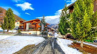 SaasFee is a beautiful Swiss village high up in the Swiss Alps 🇨🇭 Swiss winter ❄️ [upl. by Nyra700]