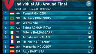 Ginnastica Ritmica  Mondiali  Finale allaround individuale  Group B  Valencia  26823 [upl. by Eurd]