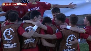 Mihajlo Cvetković Goal  Serbia vs Portugal U17 23 Goals Results And Extended Highlights2024 [upl. by Ecaj]