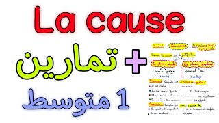 درس La cause أولى متوسط الفصل الثاني français 1AM [upl. by Thadeus647]