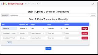 CS50 Final Project  Budgeting App [upl. by Ettellocin]
