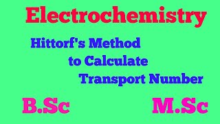 Hittorfs Method  Determination of Transport Number  Part 1 Electrochemistry  BSc amp MSc [upl. by Aset]