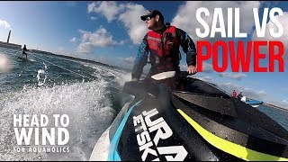 Sail vs Power  Foiling Challenge  Head to Wind  Waszp Vs Wakeboard and Jetski [upl. by Annemarie]