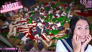 Dismembering 100 Midori Gurin Chan Yandere Bug testing squad [upl. by Aileek]