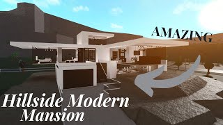 Bloxburg  Mega Modern Luxury Mansion  Tour and Speedbuild [upl. by Nairrad]