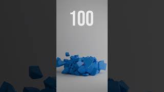 Rigid body simulations in Blender  1 to 1000 b3d blender blender3d [upl. by Nava]