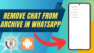 How to Remove Chat From Archive in WhatsApp [upl. by Alfons715]