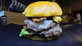 Smashed Jalapeno Bacon Pepper Jack Burger [upl. by Allenad295]