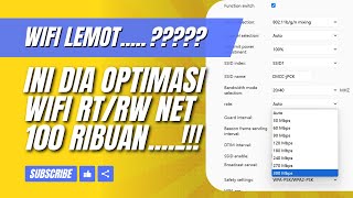 WiFi Sering LemotCara Ampuh Biar Internet Ngebut Optimasi Wifi di Router RT RW Net mudah simple [upl. by Bergmans]