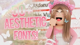 50 AESTHETIC FONTS With Links  Dafont  Roblox  auvelva ♡ [upl. by Llerihs787]