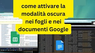 come attivare la modalità oscura nei fogli e nei documenti Google [upl. by Tekcirc]