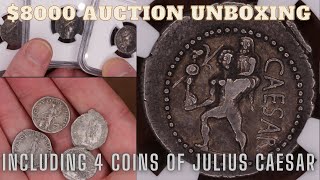 I Got Carried Away and Bought 4 Denarii of Julius Caesar  Unboxing My 8000 Coin Auction Wins [upl. by Siurad]