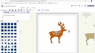 brother scan n cut tutorials 2nd Day of Christmas shaped reindeer card [upl. by Eivets389]