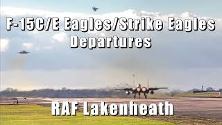 Eagle Departures at RAF Lakenheath Feb 22 [upl. by Ahsikit]