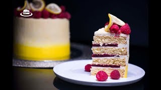 Tort cu Lămâie amp Zmeură  Lemon amp Raspberry Cake English Subtitles [upl. by Ittak]