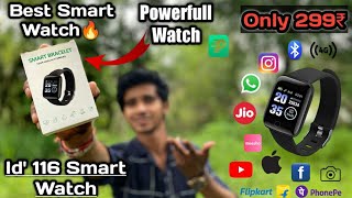 ID116 Smart Watch Under 299 Only From Filipcart Full Unboxing And Review🔥 Gyani Thoughts [upl. by Read]