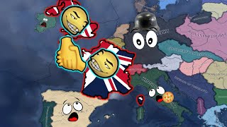 What if the FrancoBritish Union formed in 1936  AI only  Hoi4 [upl. by Fulbert]