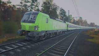 TSW5 Flixtrain Vectron Frankfurt to Fulda Kingzigtalbahn [upl. by Annekcm200]