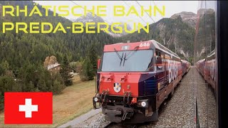 Switzerland Rhaetian Railway  Albula Line Preda  Bergun [upl. by Nosemyaj710]