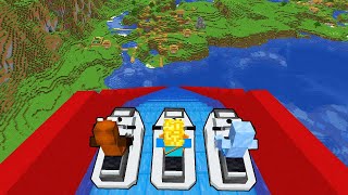 DESCENDO EL TOBOGÁN MÁS GRANDE DEL MUNDO EN JETSKI EN MINECRAFT [upl. by Nnylasor]