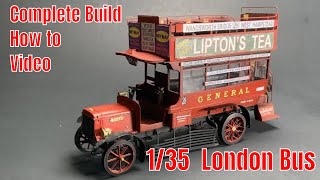 Miniart 135 London Omnibus  how to build the first London red buses [upl. by Zales]