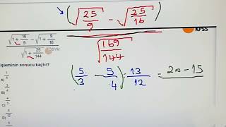 2022 KPSS LİSANS MATEMATİK 3SORU [upl. by Bahr]