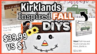 DIY KIRKLANDS INSPIRED FALL DECOR 2021  HIGHEND Dollar Tree DIYS  Krafts by Katelyn [upl. by Coyle354]