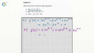 Berufliches Gymnasium Klasse 11 Ableitungsfunktionen Aufgabe 1 [upl. by Nicolau]