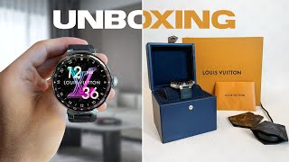 LOUIS VUITTON Tambour Horizon Light Up Connected Watch  Unboxing [upl. by Ellirehs]