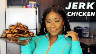 HOW TO MAKE JERK CHICKEN WINGS AT HOME [upl. by Nasas73]