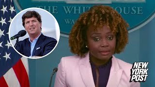 White House rips Tucker Carlson for ridiculous Biden interference claim ahead of Putin interview [upl. by Octavus595]