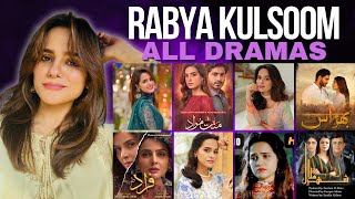 Rabya Kulsoom All 16 Dramas  Pakistani Actress and Model [upl. by Opportuna]