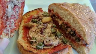 Delicious Traditional Maltese Tuna Ftira Sandwich [upl. by Embry]