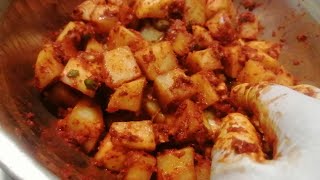 Radish Kimchi  kkakdugi easy recipe [upl. by Enahpets]