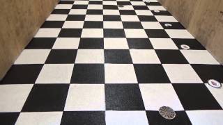 Epoxy Flake Checker board Premier Concrete Coatings Columbus Ohio Bathroom Flooring [upl. by Airamahs421]