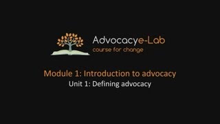 Unit 1 Defining advocacy [upl. by Akcinat176]