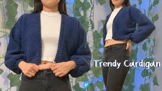 Trendy Crochet Cardigan Tutorial [upl. by Proudlove15]