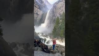 Yosemite falls USA 🇺🇸 travel nature explore adventure waterfalls [upl. by Blainey316]