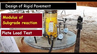 Modulus of subgrade reaction  Plate Load test  Design of Rigid pavement [upl. by Dyane]