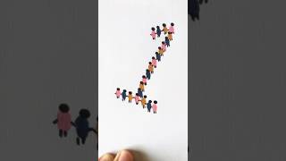 Human chain 1 art youtubeshorts kidsvideo draw diy ytshorts shorts shortvideo youtube yt [upl. by Euhc]