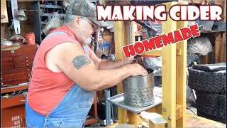 Homemade Cider Press making Cider [upl. by Sicular]