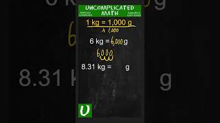 How To Convert Kilograms To Grams  kg to g  shorts maths mathtricks [upl. by Auahsoj462]