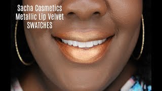 Sacha Cosmetics Metallic Lip Velvets [upl. by Tychonn]