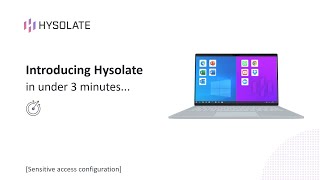 Introducing Hysolate  in 3 minutes [upl. by Okikuy]